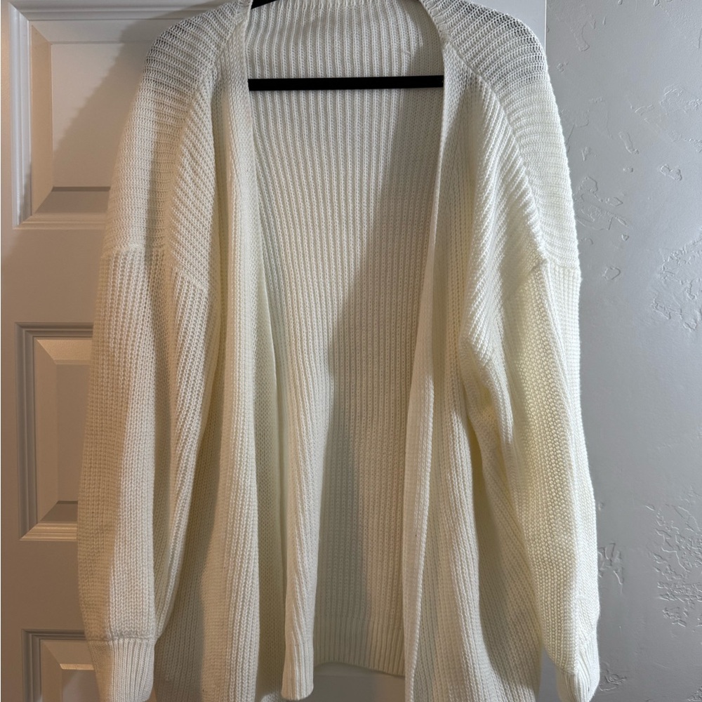 Elegant Cream Women's cardigan Sweater